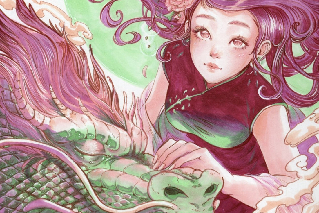 Alciko illustration made with Copic Floral Favorites 1 set