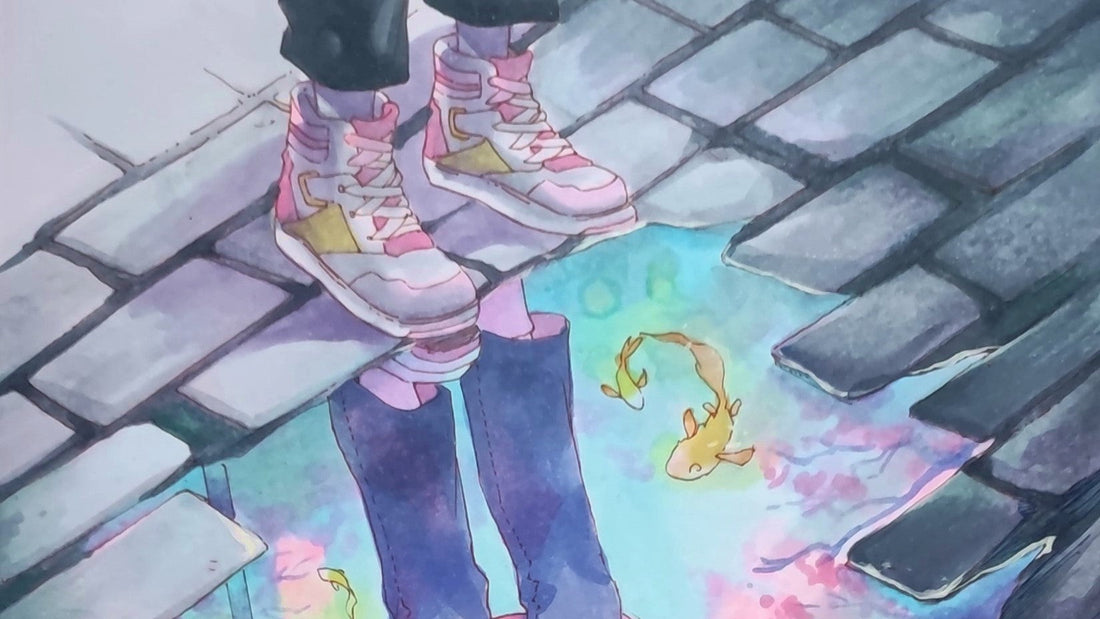 Reflections in a puddle