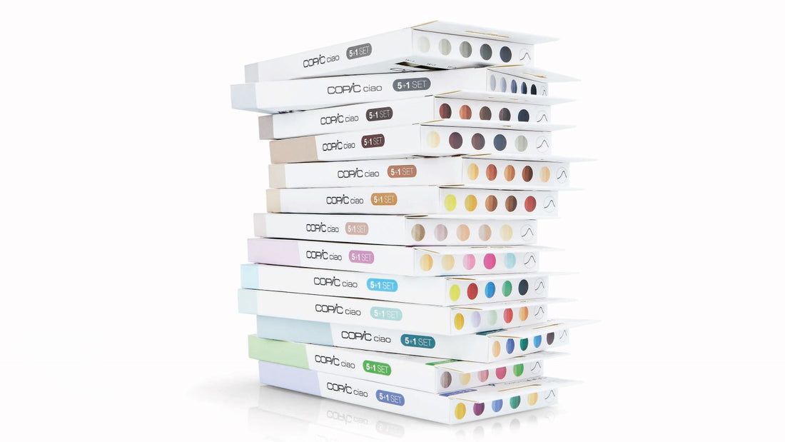 New packaging of copic ciao 5+1 sets