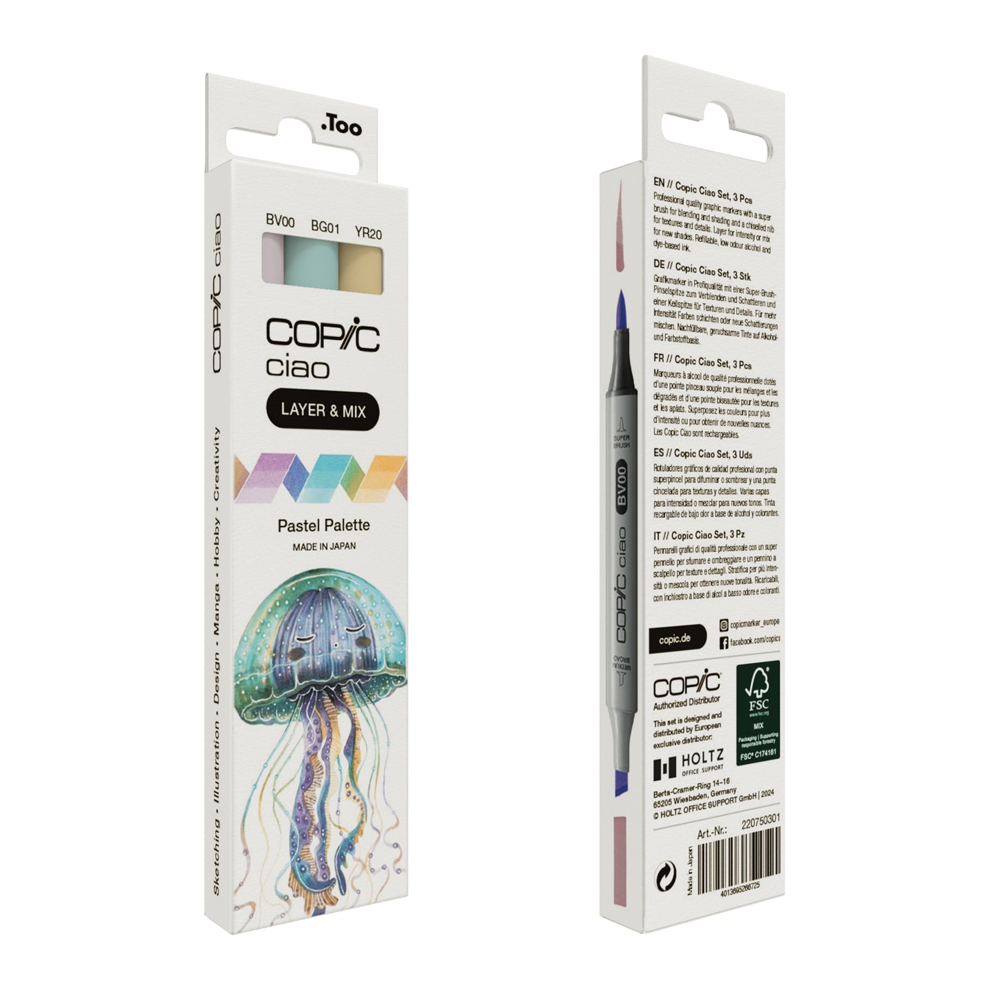 Copic Ciao 3 Layer & Mix Pastel Palette