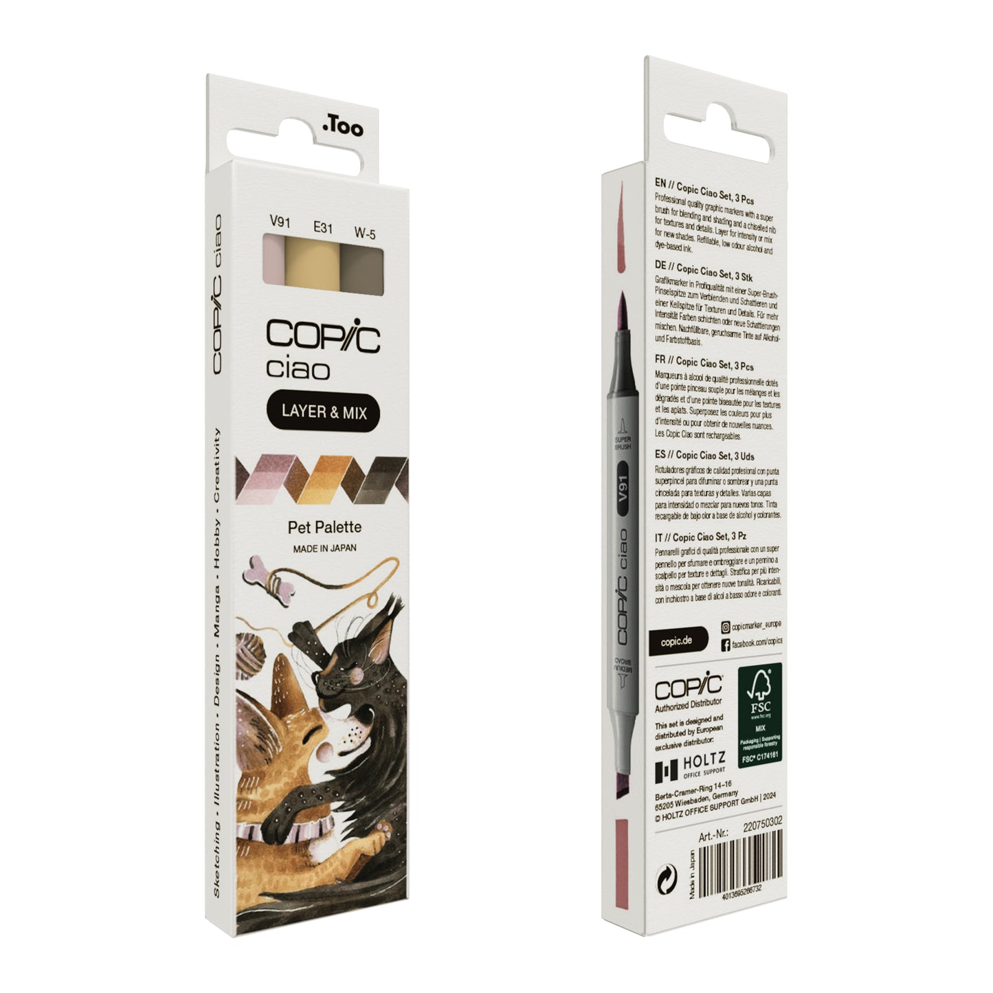 Copic Ciao 3 Layer & Mix Pet Palette