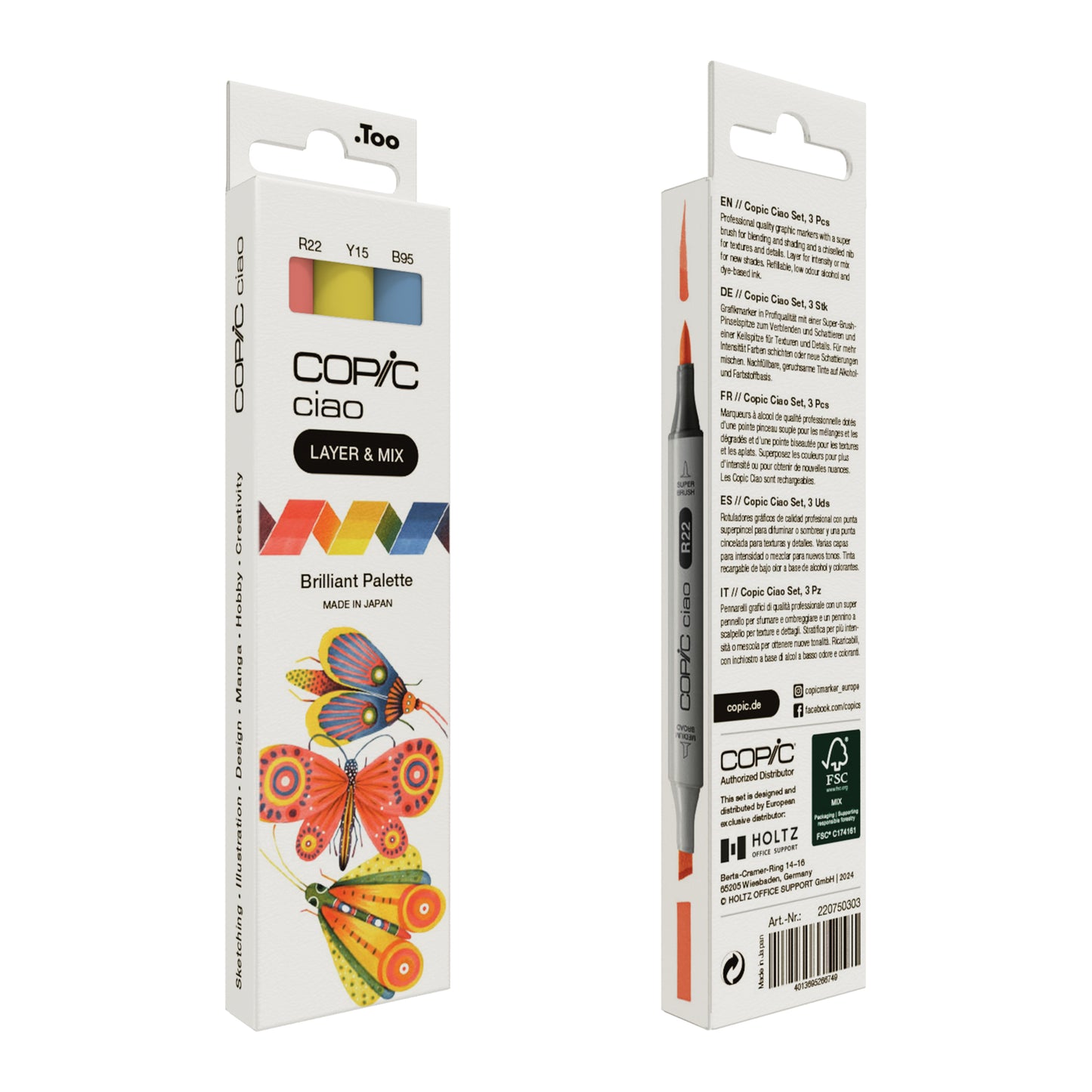 Copic Ciao 3 Layer & Mix Brilliant Palette