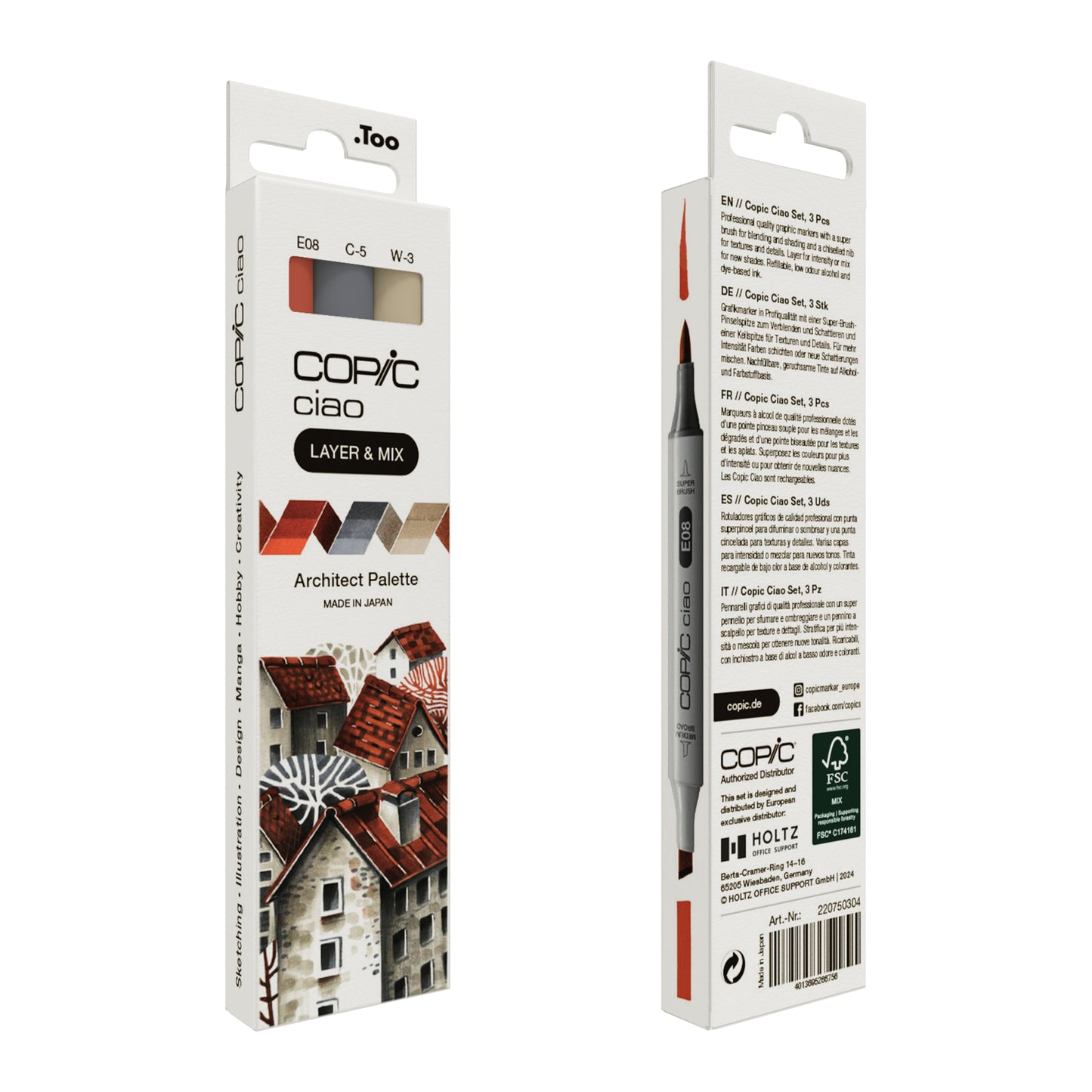 Copic Ciao 3 Layer & Mix Architect Palette