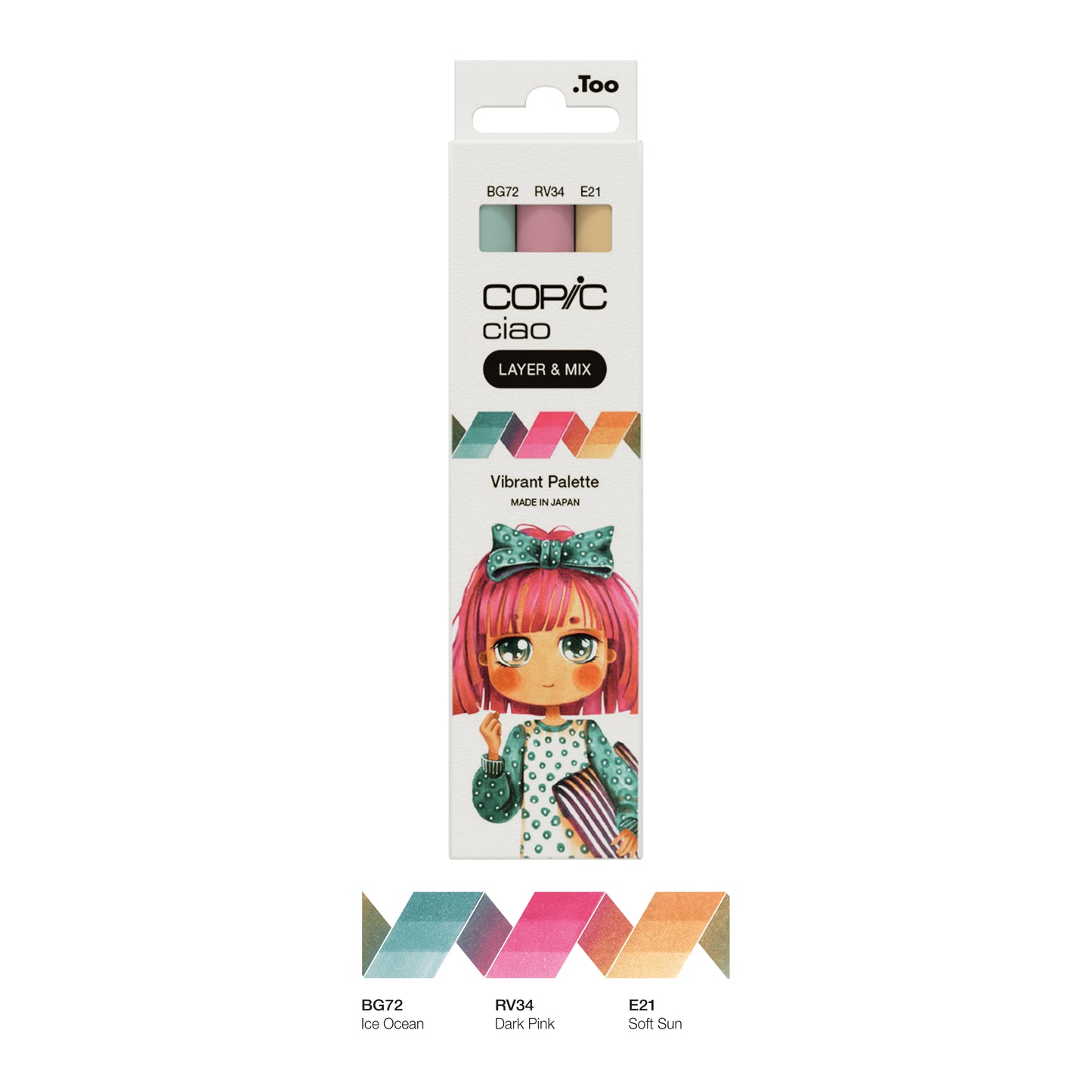Copic Ciao 3 Layer & Mix Vibrant Palette