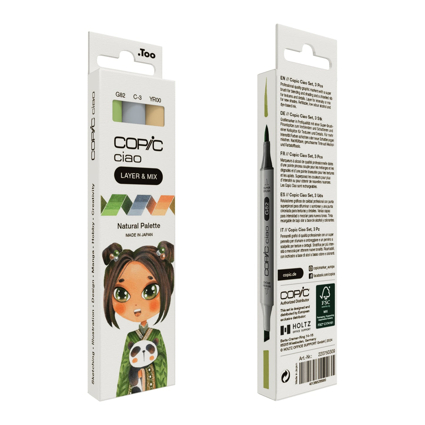 Copic Ciao 3 Layer & Mix Natural Palette