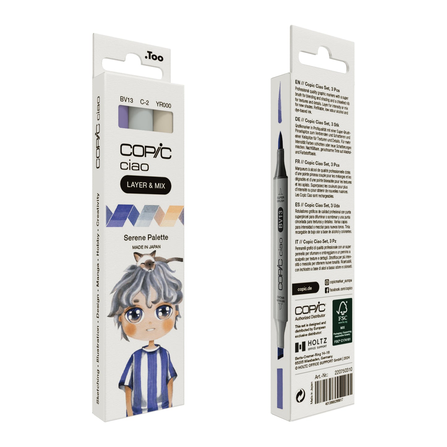 Copic Ciao 3 Layer & Mix Serene Palette