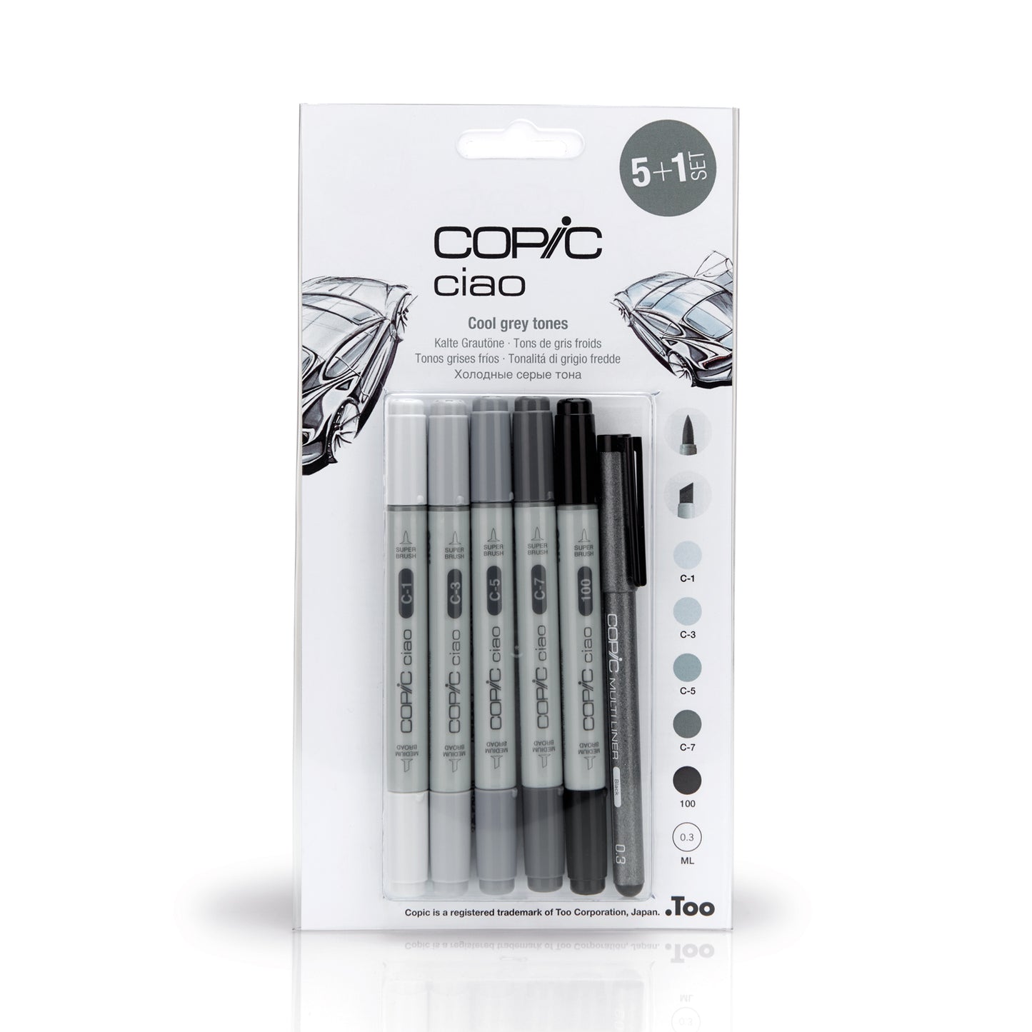 Copic Ciao Set 5+1 Cool Greys