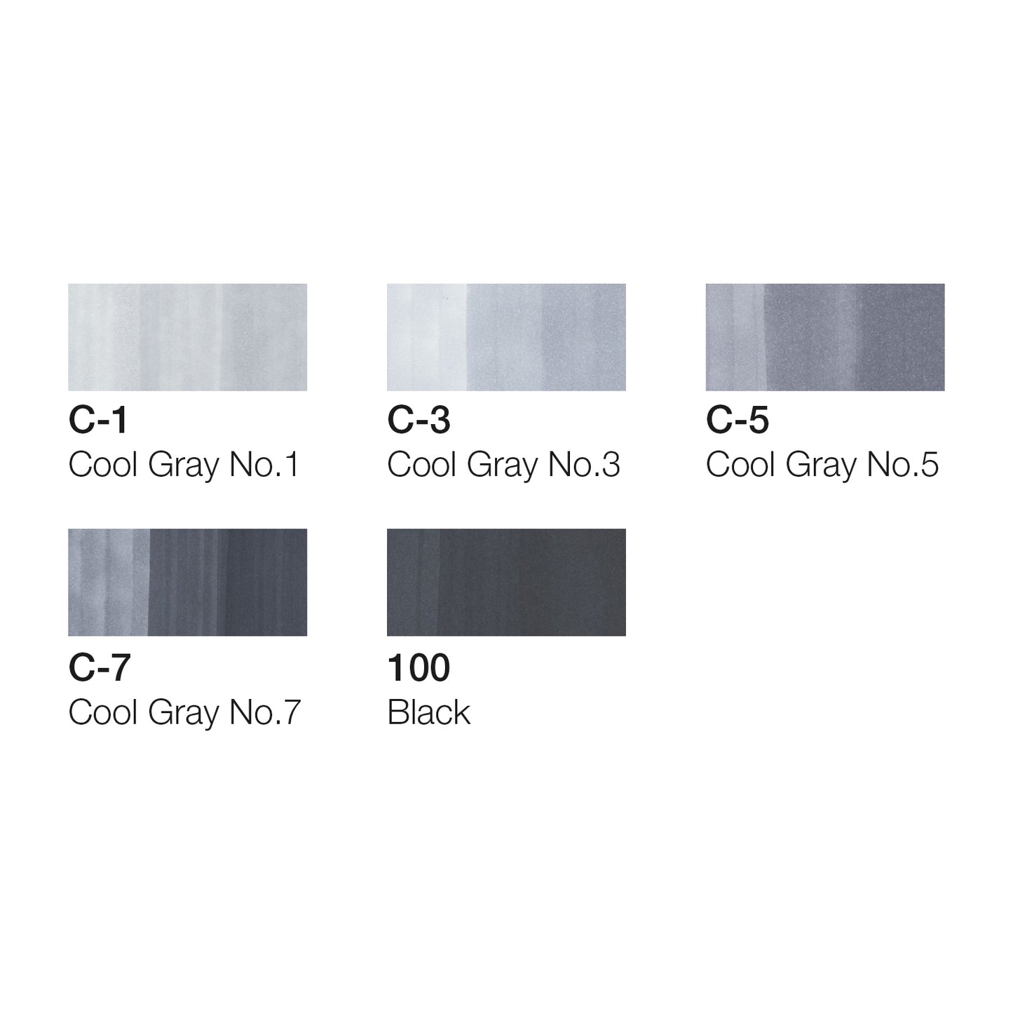 Copic Ciao Set 5+1 Cool Greys