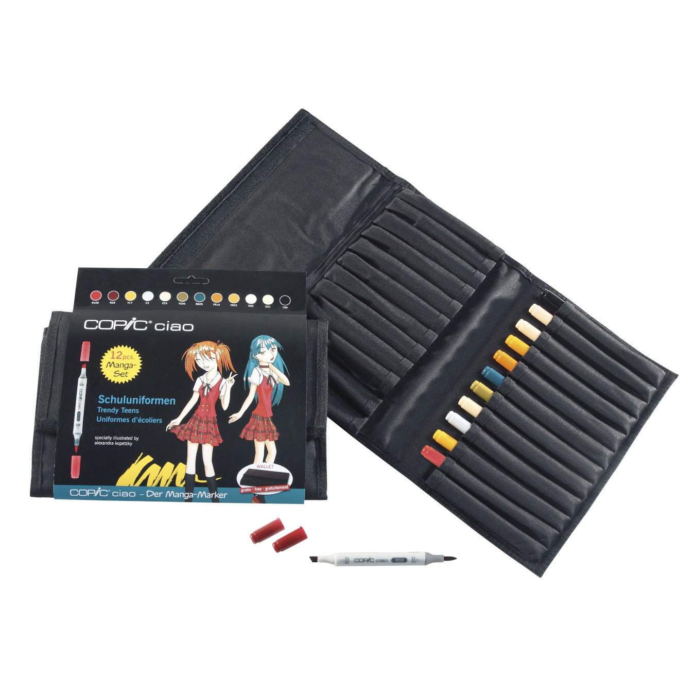 Copic Ciao 12 School Uniform Sets in Pouch