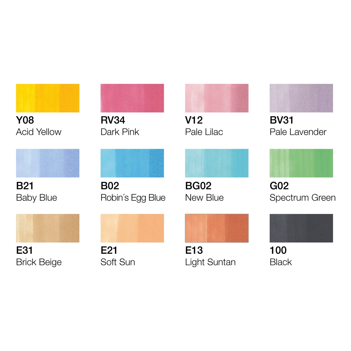 Copic Classic 12 Crayon Color Set