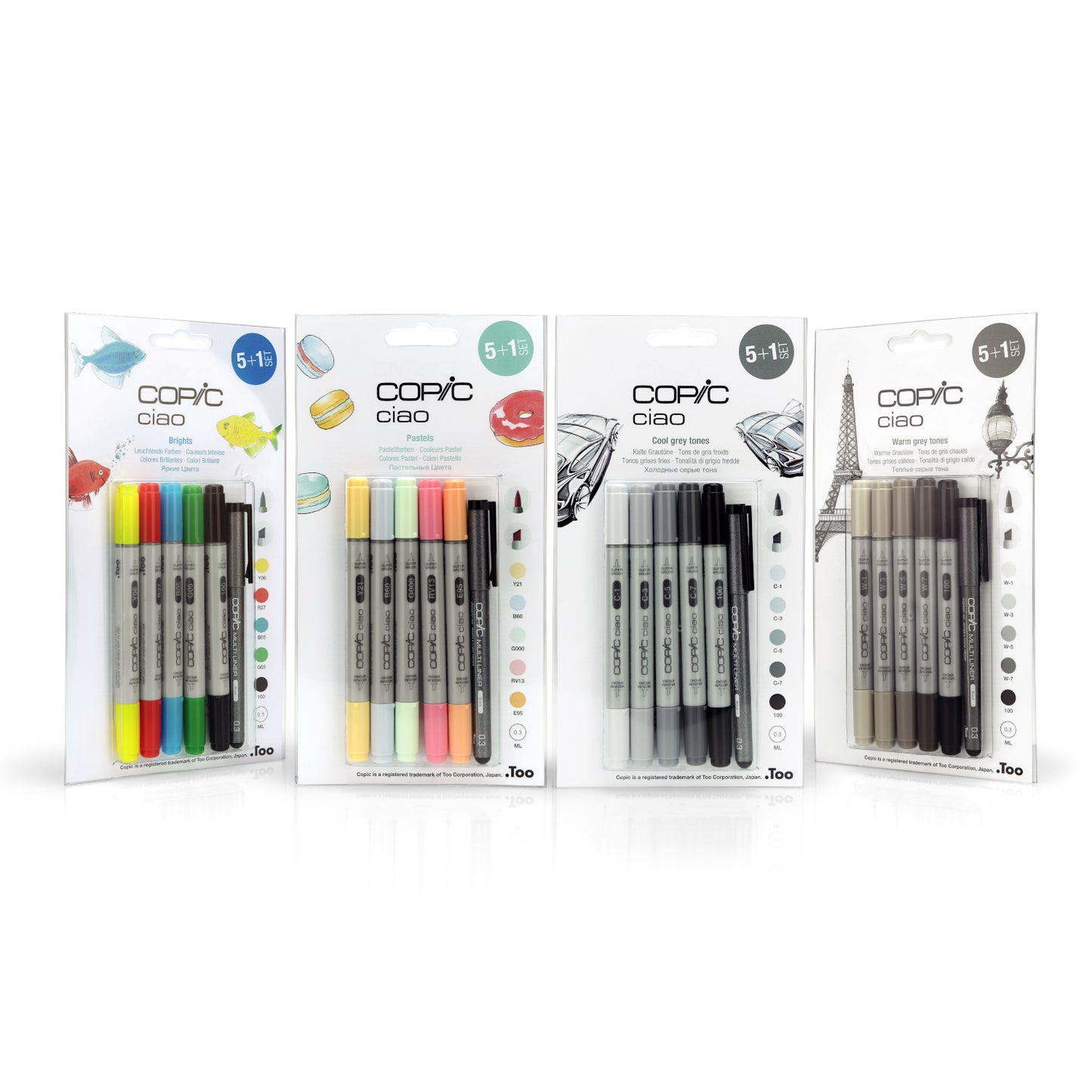 Copic Ciao Set 5+1 Cool Greys
