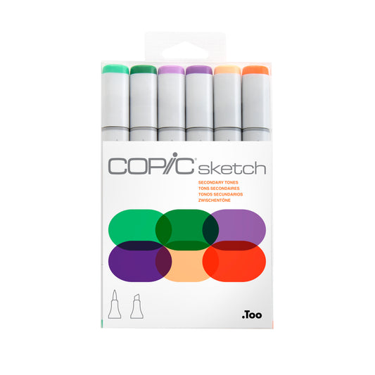 Copic Sketch 6 Set Secondary Tones