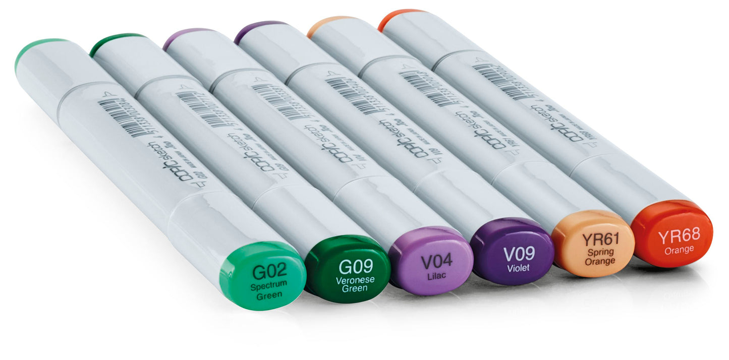 Copic Sketch 6 Set Secondary Tones
