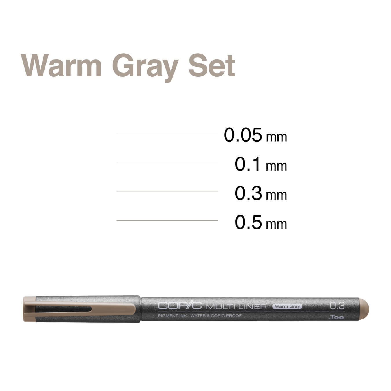 Copic Multiliner 4 Set Warm Grey