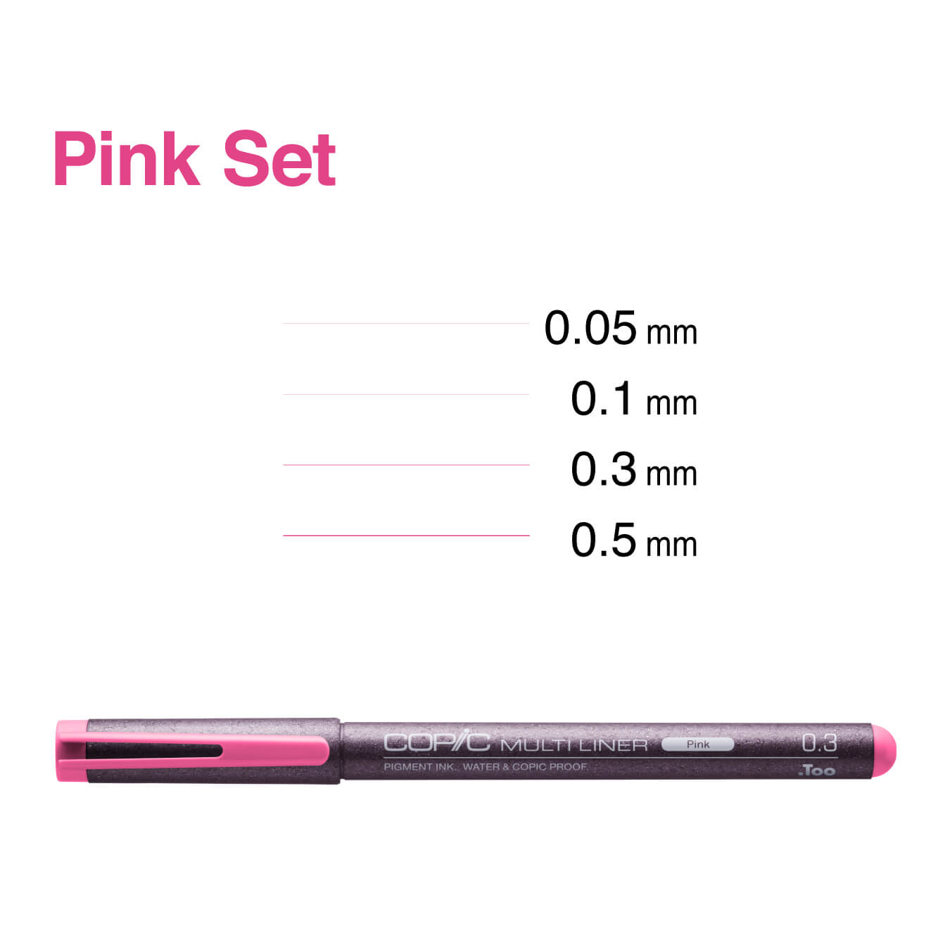 Copic Multiliner 4 Set Pink