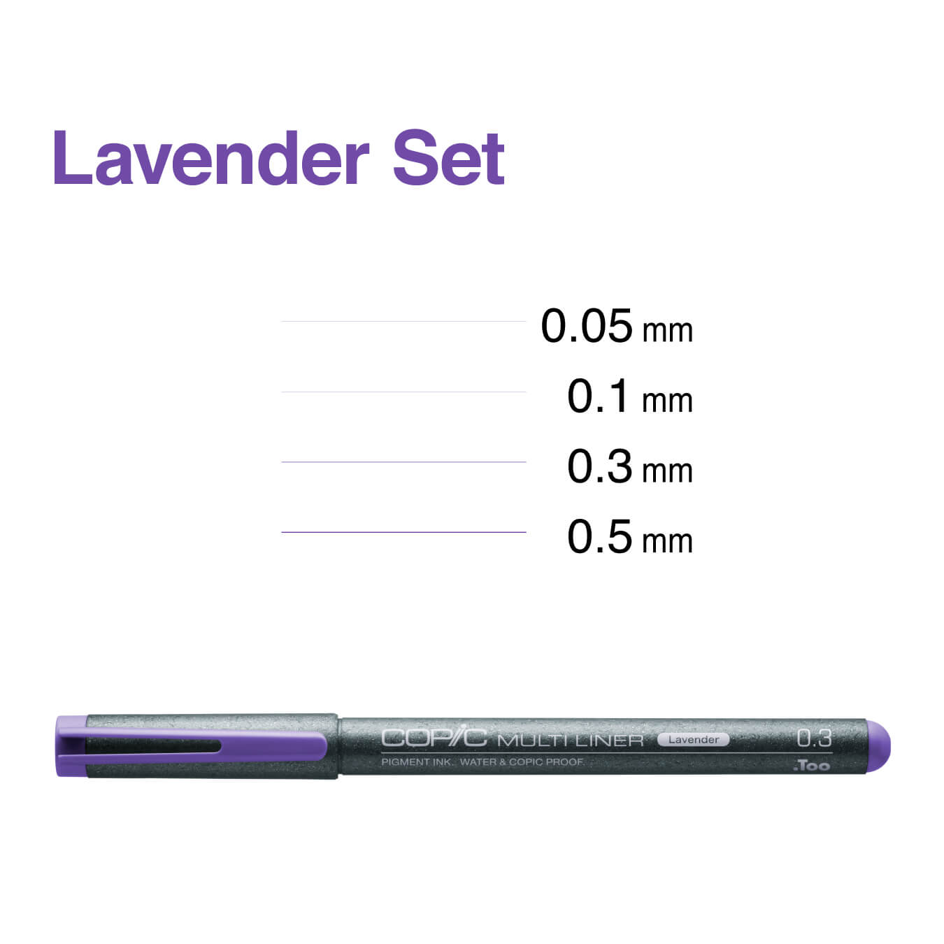 Copic Multiliner 4 Set Lavender