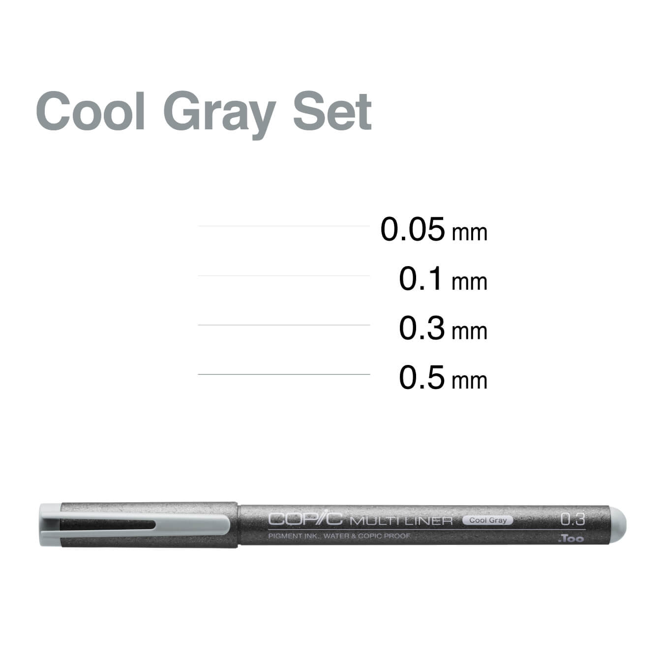 Copic Multiliner 4 Set Light Grey