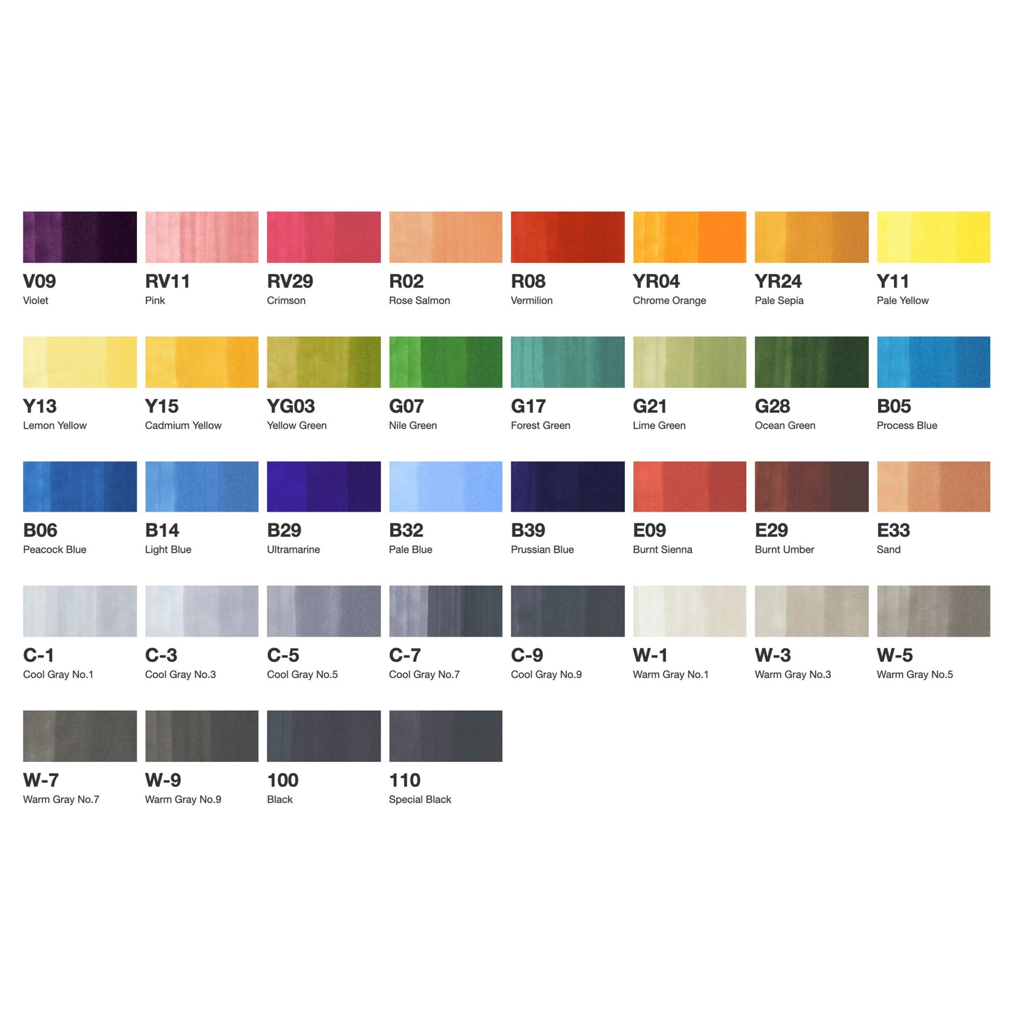 Copic Classic 36 Base Set