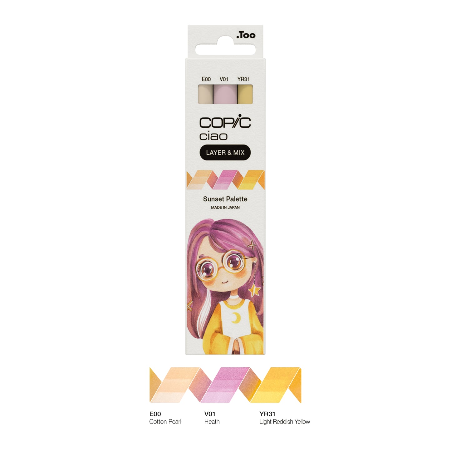 Copic Ciao 3 Layer & Mix Sunset Palette
