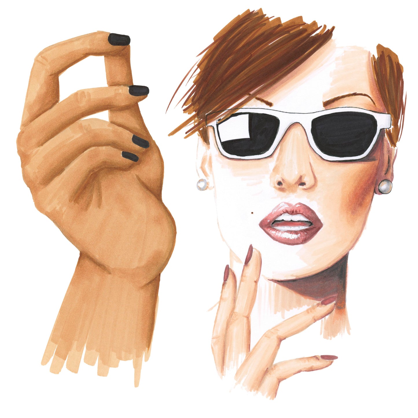 Copic Ciao 12 Leather Shades Set in Case