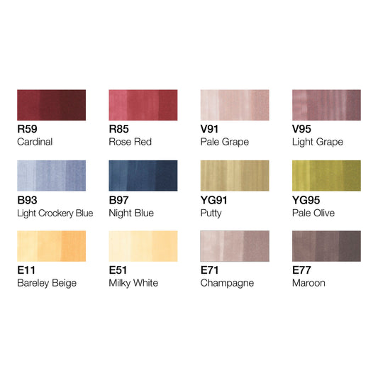 Copic Ciao 12 Vintage Colors Set