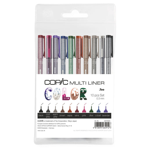 Copic Multiliner 10 Colorful Set