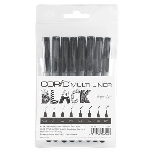 Copic Multiliner 8 Set Black